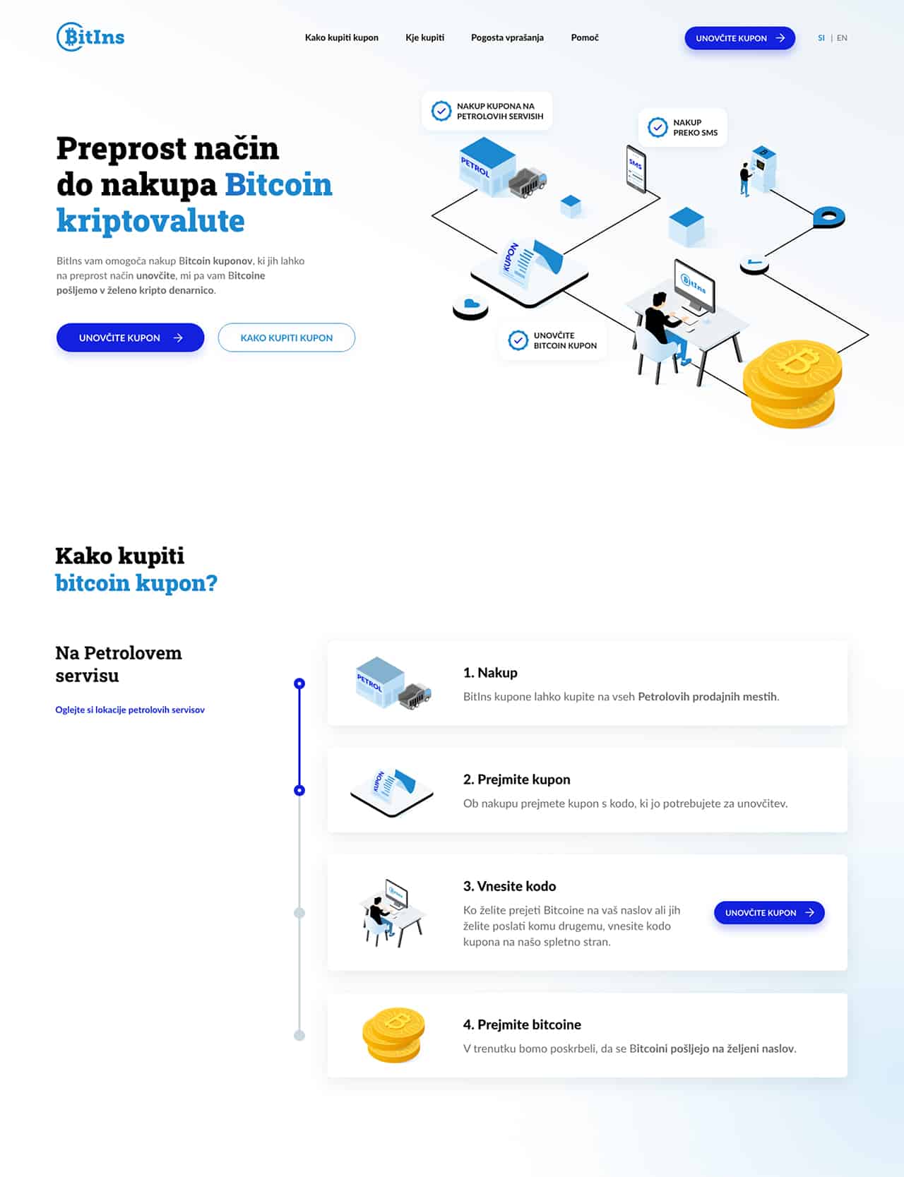 BitIns website design