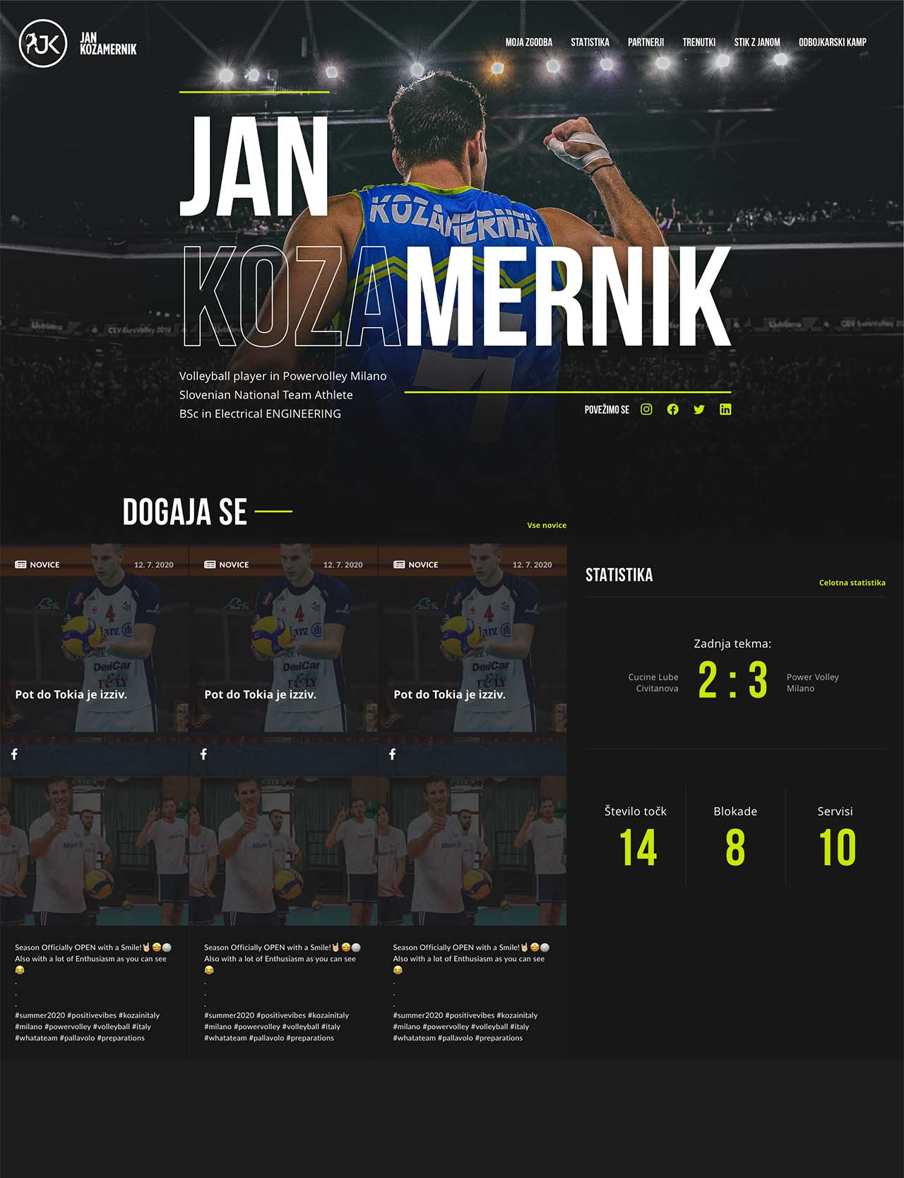 Jan Kozamernik website design